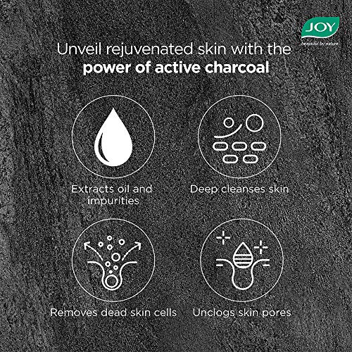 Joy Activated Charcoal Face Wash | Skin Purifying and Deep Detox | Fights Pollution, Blackheads, Whiteheads, Dark Spots, Acne and Pimples | Oil Control | Deep Pore Cleansing - Paraben Free -150 ml