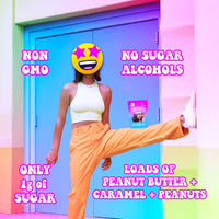 SkinnyDipped Caramel Peanut Paradise Cups, 1g Sugar per Cup, Keto Friendly, No Palm Oil, Gluten Free, 3.2oz Resealable Bags, 6 Count (Pack of 4)