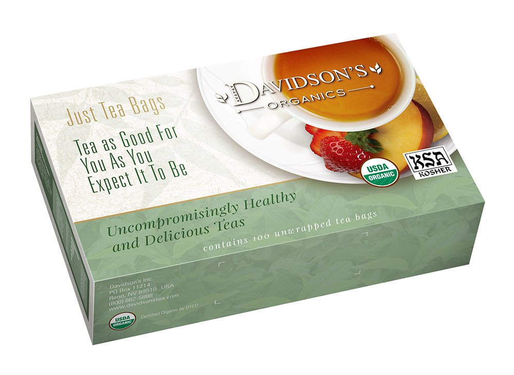 Davidson's  Tea Yunnan Black, Unwrapped Tea Bags, 100 Count