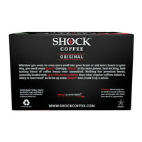Shock Coffee Single Serve Cups. Up to 50% more Caffeine than Regular Coffee. 12 count - Compatible with Keurig K-Cup Brewers 2.0