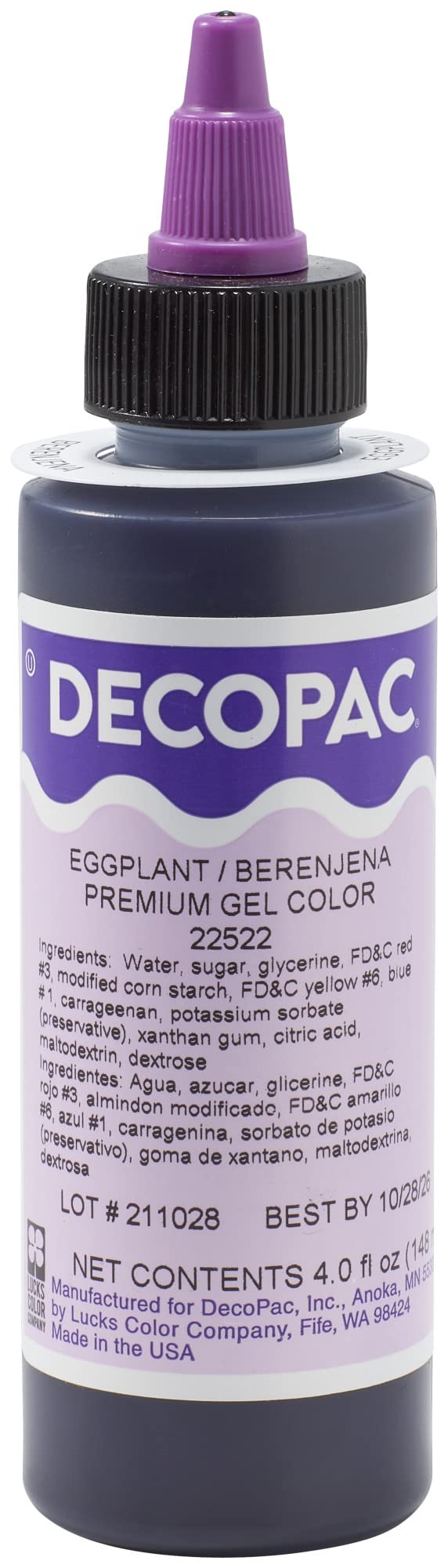 Eggplant Trend Premium Gel Color Cake Decorations, Purple Food Coloring - Purple Gel Color - 4 Fl Oz