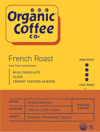 The Organic Coffee Co. Ground Coffee - French Roast (12oz Bag), Dark Roast