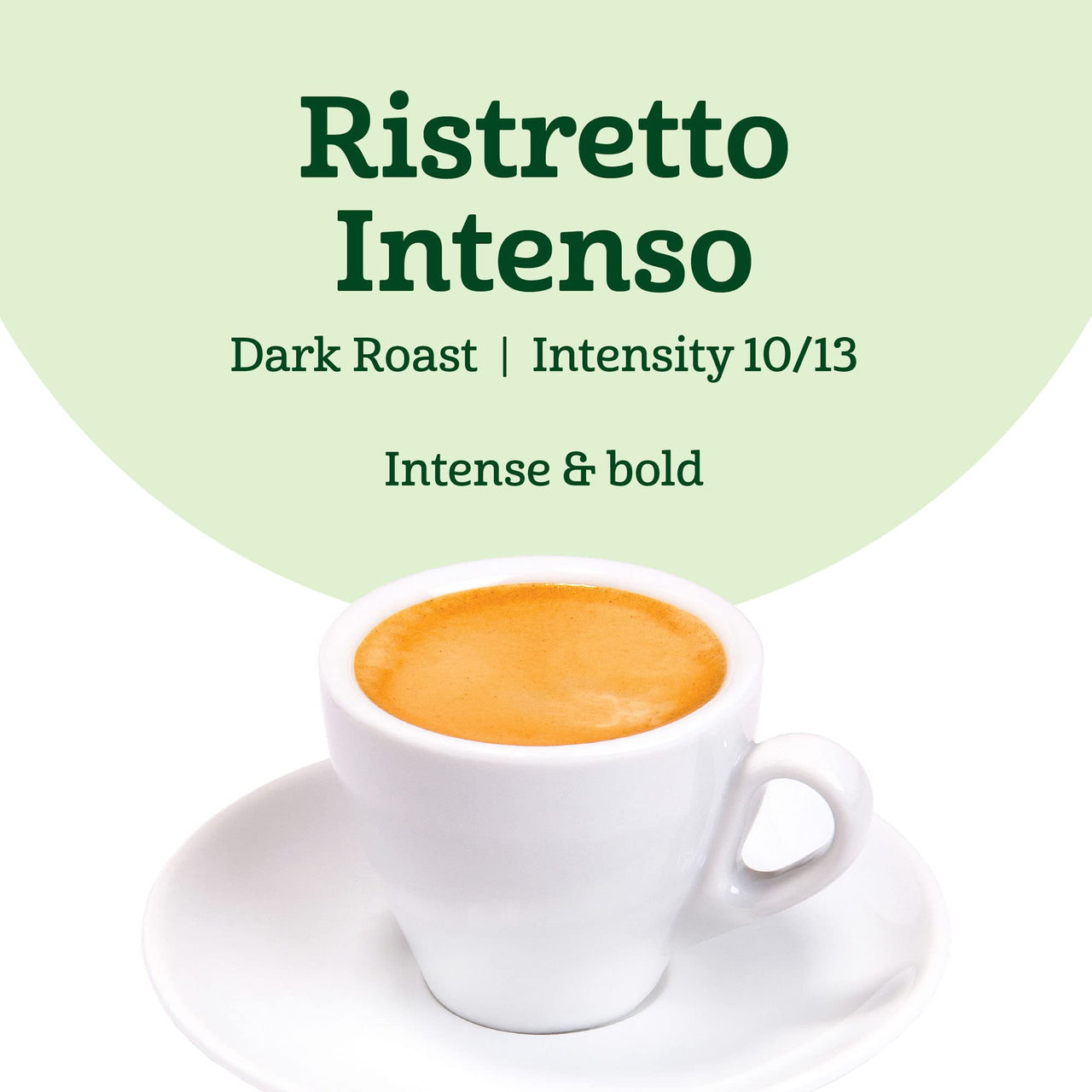 Fresh Ristretto Intenso Dark Roast Aluminum Capsules, Compatible with Nespresso Original Brewers, Intensity 10/13, 50 Count (5 Packs of 10)