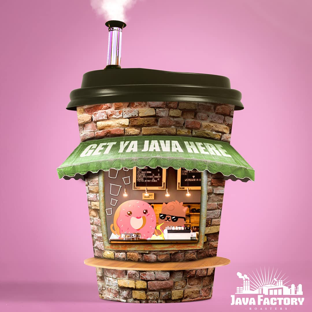 Java Factory High Caffeine Ground Coffee Double Caffeinated Da Bomb Bag, Dark Roast, 12 Ounce