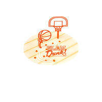 DecoPac Basketball Slam Dunk Cake Decorating Kit, 3 Piece Cake and Cupcake Toppers for Birthdays, Parties, And Team Celebrations, Orange