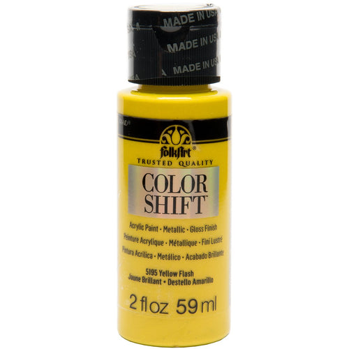 FolkArt Color Shift Acrylic Paint in Assorted Colors (2 ounce), Yellow Flash 2 Fl Oz (Pack of 1)