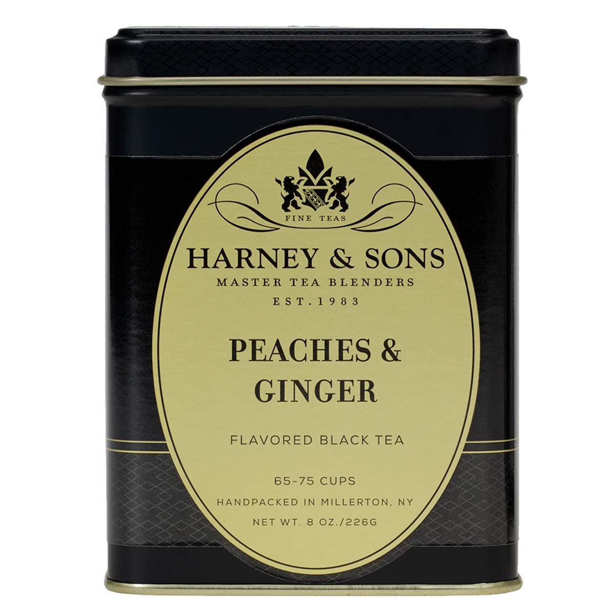 Harney & Sons Peaches & Ginger | 8oz Loose Leaf Black Tea w/ Ginger and Peach Flavors