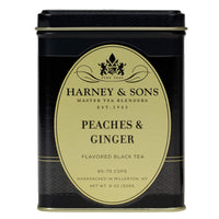 Harney & Sons Peaches & Ginger | 8oz Loose Leaf Black Tea w/ Ginger and Peach Flavors