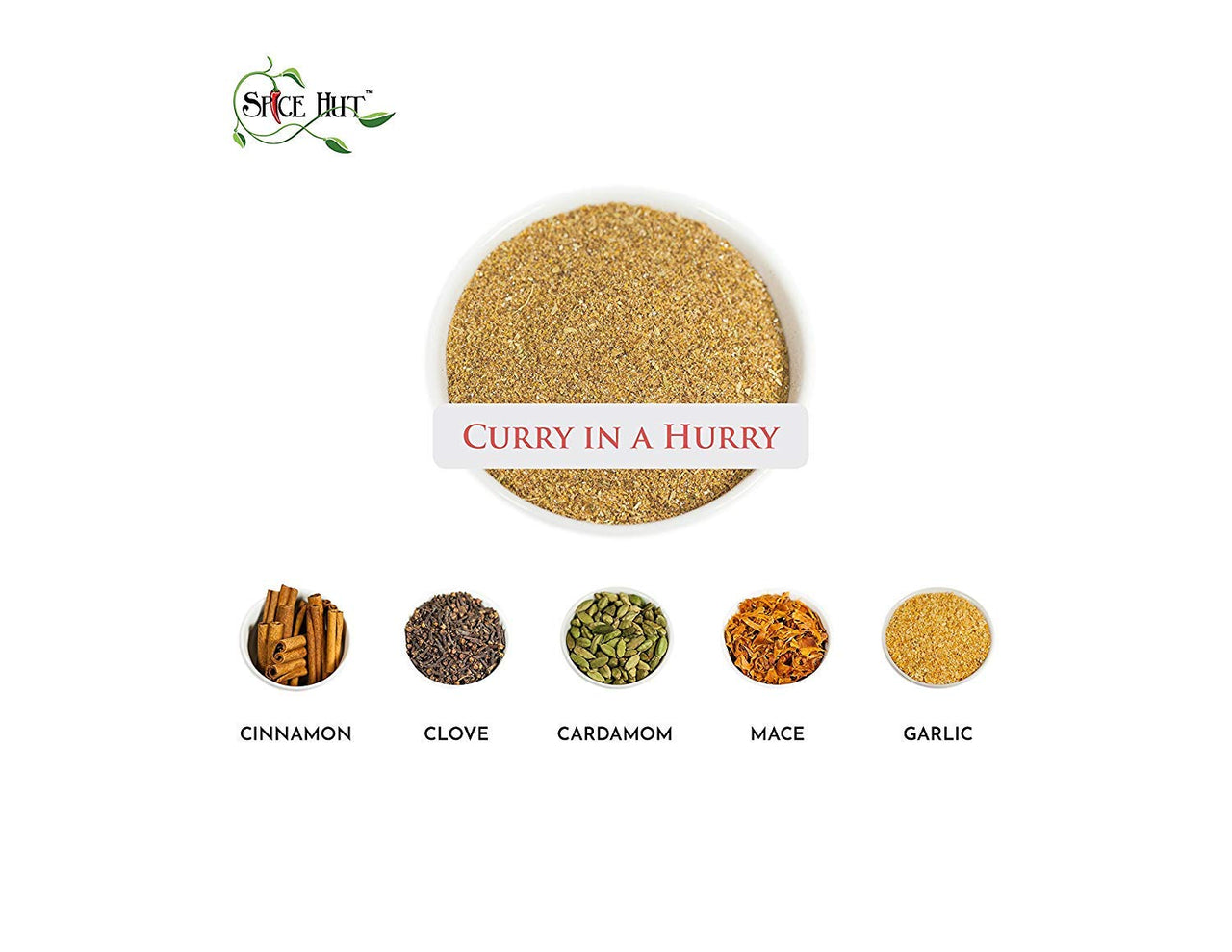 The Spice Hut Organic Curry in a Hurry Seasoning, Quick & Easy Spice Blend for Indian Cooking, with Salt 4 oz