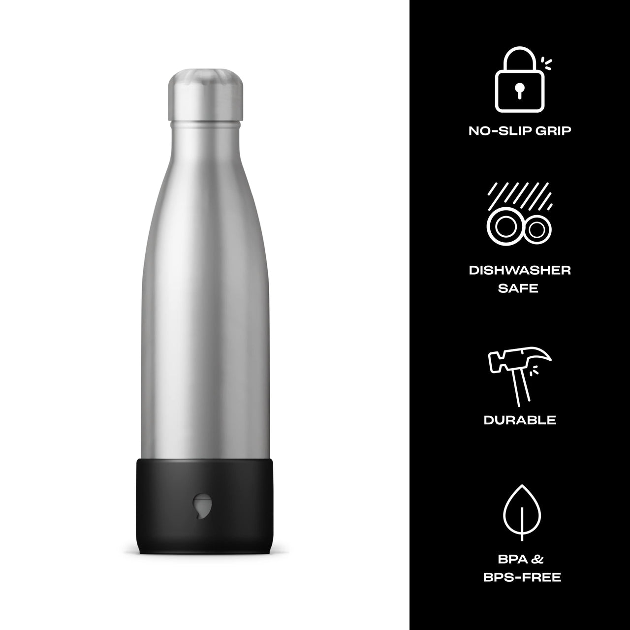 S'well Small Water Bottle Bumper Black Fits 17 ounces Bottles Keep Your Protected On The Go Easy Slide On and No Slip Grip