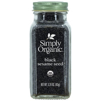 Simply Organic Whole Black Sesame Seed, Certified Organic | 3.28 oz | Sesamum indicum