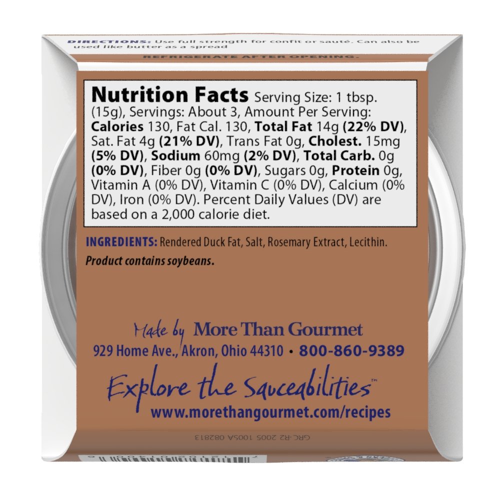 More Than Gourmet Graisse De Canard Gold, Rendered Duck Fat, 1.5 Ounce (Pack of 6)