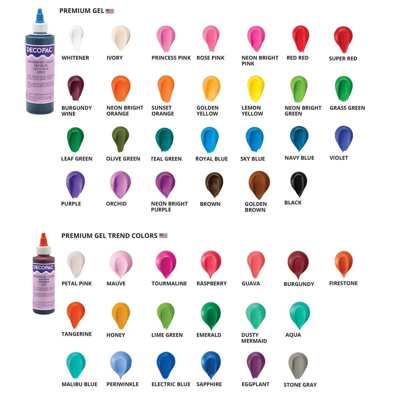 DECOPAC Premium Gel Food Color, Edible Coloring For Use with Buttercream or Whipped Icing, Fondant & Piping Gel, Highly Concentrated Gel, 8oz - Purple