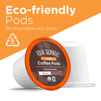 THINK Coffee with Lion's  Mane & Chaga Mushrooms Decaf Pods - Box (24-count)