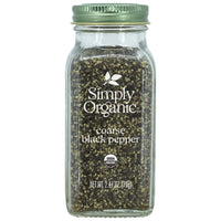 Simply Organic Black Pepper, Coarse Grind, Certified Organic, Vegan | 2.47 oz | Piper nigrum L.