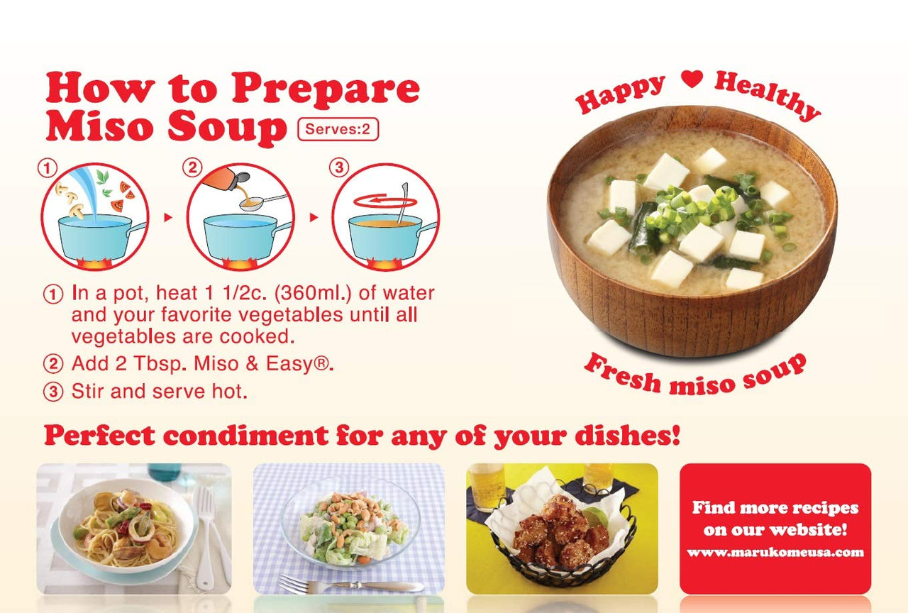 Marukome Miso and Easy, Miso Broth Concentrate, Vegetarian Reduced Sodium, 13.8 Ounce