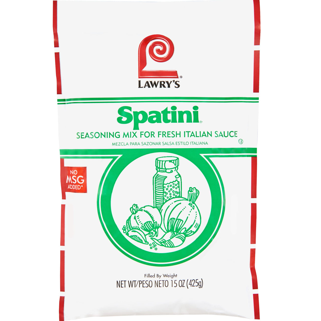 Lawry's  Spatini Spaghetti Sauce Seasoning Mix, 15 oz - One 15 Ounce Packet of Spaghetti Seasoning Mix, Ideal for Creating Flavorful Italian Sauce