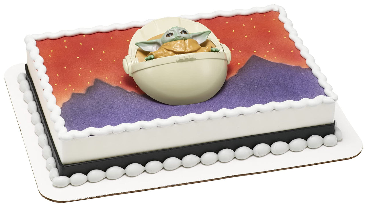 DecoSet Star Wars The Mandalorian The Child Cake Topper, 1-Piece Cake Topper, Use with Cake Decorations to Create Intergalactic Cakes