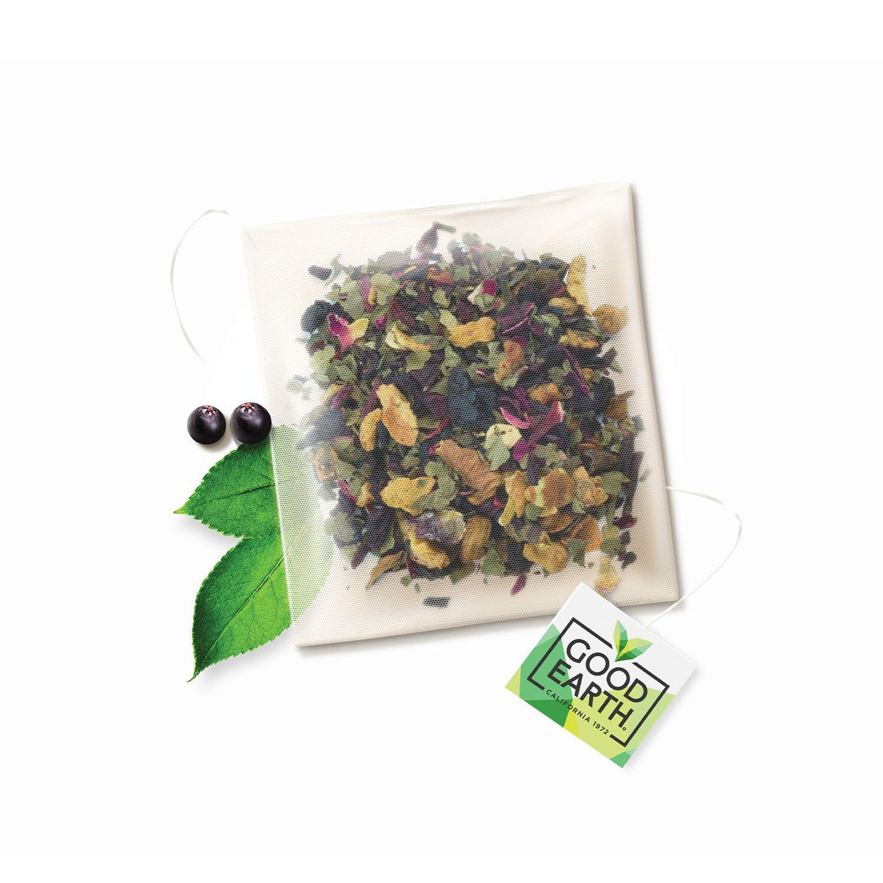 Good Earth Sensorial Blend Flavored Herbal Tea Hibiscus, Rose and Sweet Berries, No Artificial Color, No Preservatives,15 Count (Pack of 5)
