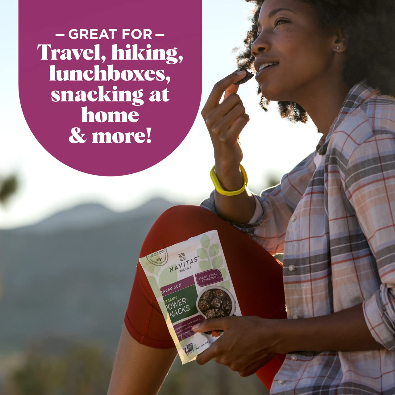 Navitas Organics Superfood Power Snacks, Cacao Goji, 8 oz. Bag, 11 Servings  Organic, Non-GMO, Gluten-Free