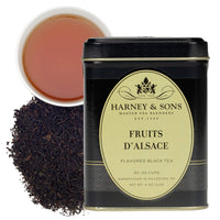 Harney & Sons Fruits D'alscace, 4oz Tin of Loose Black Tea w/ Fruit Flavors