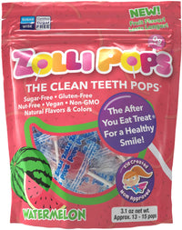 Zollipops Clean Teeth Lollipops, Watermelon, 3.1 Oz
