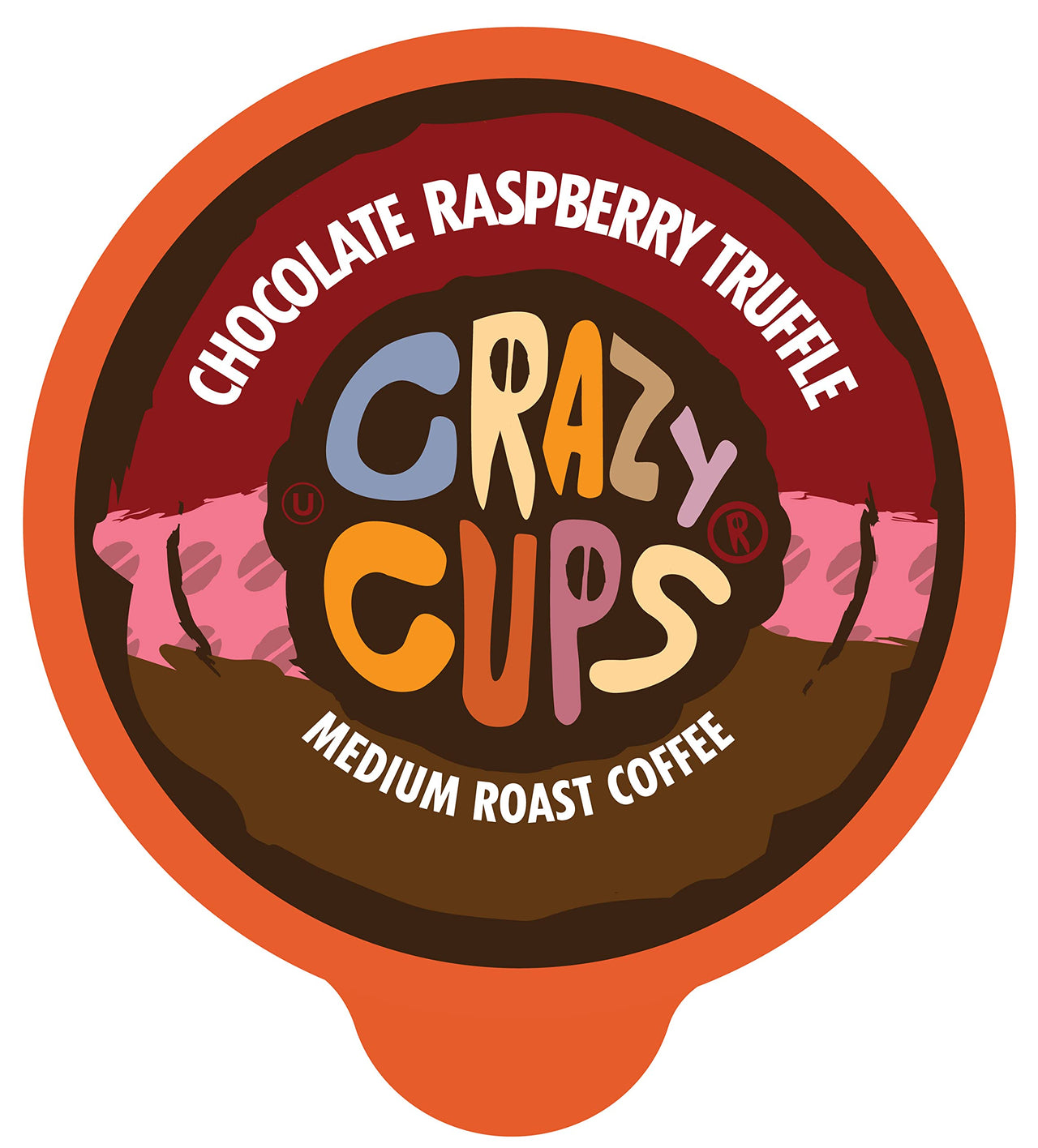 Crazy Cups Flavored Coffee for Keurig K-Cup Machines, Chocolate Raspberry Truffle, Hot or Iced Drinks, 22 count Single Serve, Recyclable Pods(Pack of 1)