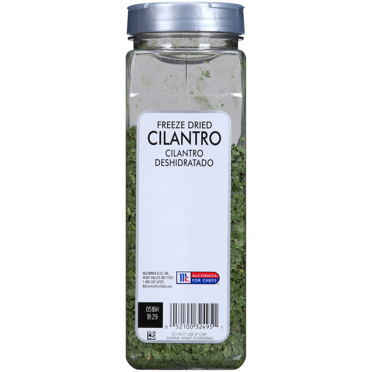 McCormick Culinary Freeze Dried Cilantro, 1.25 oz - One 1.25 Ounce Container of Dried Cilantro Leaves for a Citrus-Like Flavor, Best for Mexican Cuisine, Salads, Guacamole and More