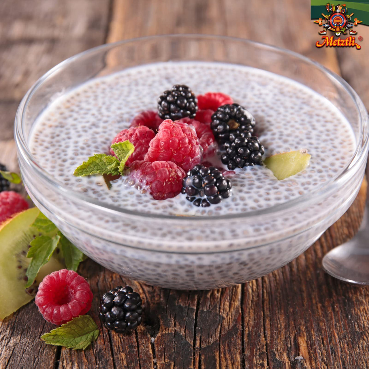 Metztli Chia Seeds, Superfood, Source of Fiber, Gluten-Free, Sugar-Free, Sodium-Free, 13 Oz, Jar