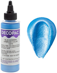 Blue Shimmer Premium Airbrush Color Cake Decorations - Food Coloring - Airbrush Color - 4 Fl Oz