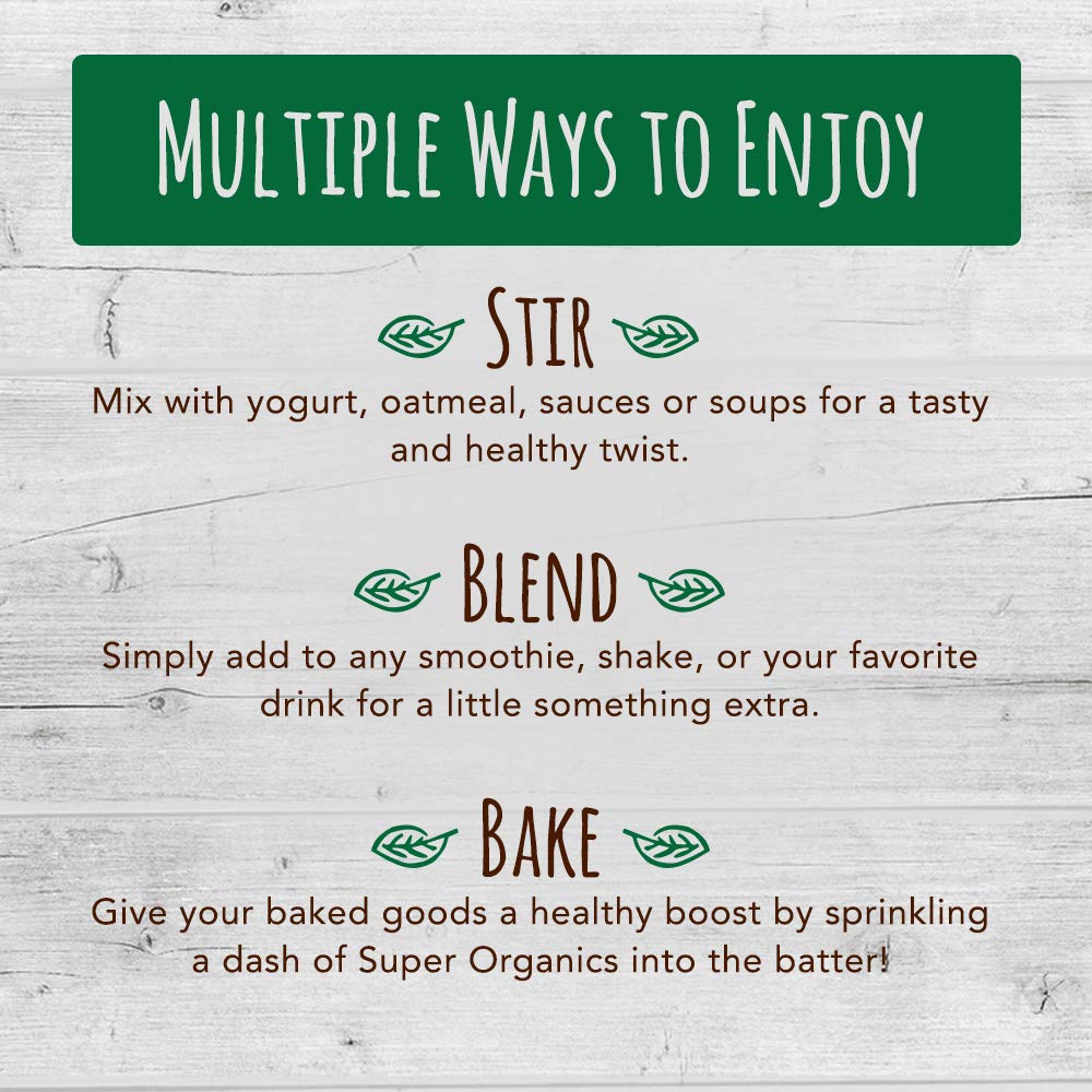 Super Organics Cold Milled Ground Flaxseed | Omegas 3, 6 & 9  Organic, Vegan & Non-GMO, 8 Oz