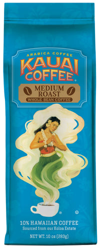 Kauai Whole Bean Coffee, Koloa Estate Medium Roast  Arabica Whole Bean Coffee from Hawaiis Largest Coffee Grower - Bright Aroma with Light Floral Notes - 10 Ounce