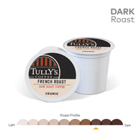 Tully's  Coffee French Roast Keurig Single-Serve K-Cup Pods, Extra Bold Dark , 12 Count