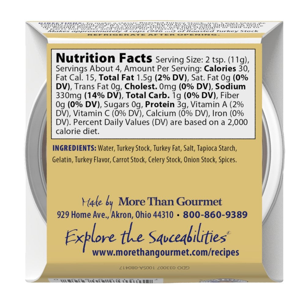 More Than Gourmet Glace De Volaille Gold, Roasted Turkey Stock, 1.5 Ounce Package