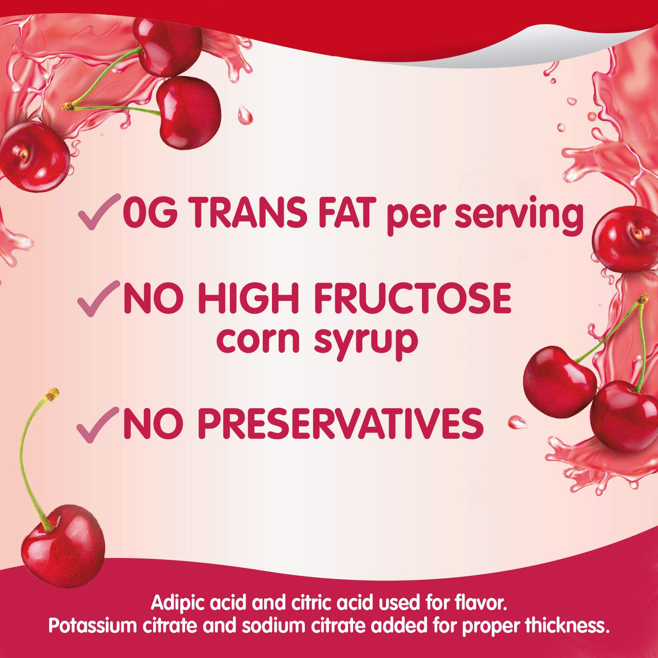 Snack Pack Sugar-Free Cherry Juicy Gels, 4 Count