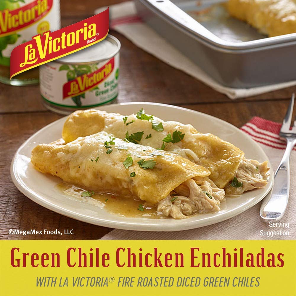 LA VICTORIA Fire Roasted Diced Green Chiles Mild, 7 Oz