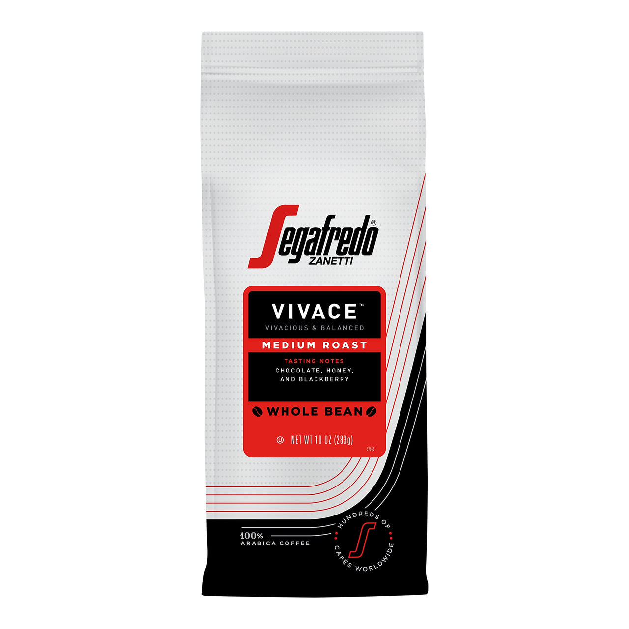 Segafredo Zanetti Tempo Blend Whole Bean Coffee, Vivace Medium Roast  10 Oz Bag  Made With Arabica Coffee, World-Class Coffee Experience, Vivacious & Balanced Flavor