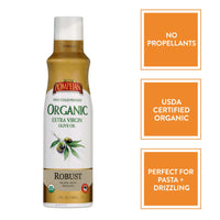 Pompeian USDA Certified Organic Extra Virgin Olive Oil Non-Stick Cooking Spray, Full-Bodied Flavor, Perfect for Salads and Pasta Drizzling, Naturally Gluten Free, Non-Allergenic, Non-GMO, No Propellants, 5 FL. OZ., Single Bottle