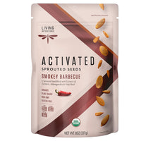 Living Intentions Organic Sprouted Sunflower Seeds: Smokey Barbeque  NonGMO  Gluten Free  Vegan  Paleo  Kosher  8 Ounce Unit