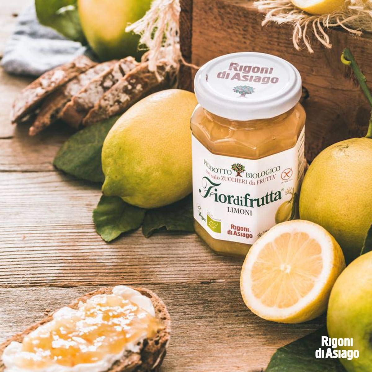 Rigoni di Asiago Fiordifrutta Organic Fruit Spread, Lemon, 9.17 Ounce (Pack of 6)