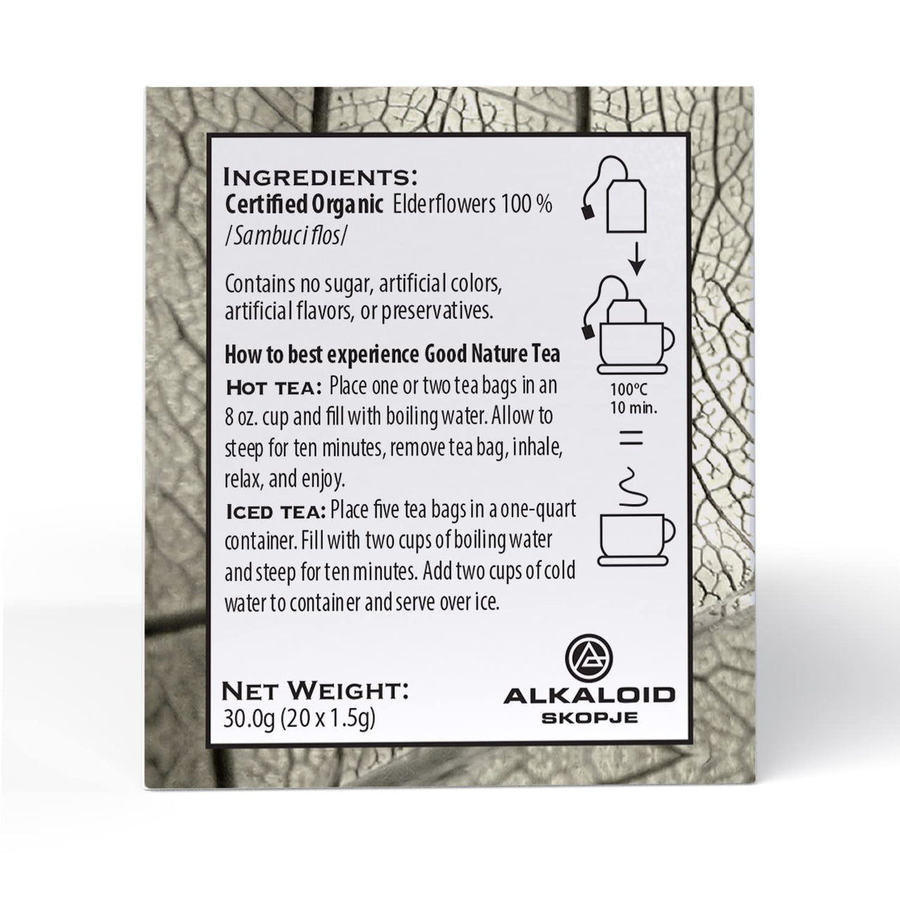 Good Nature Organic Elderflower Tea, 1.07 Ounce