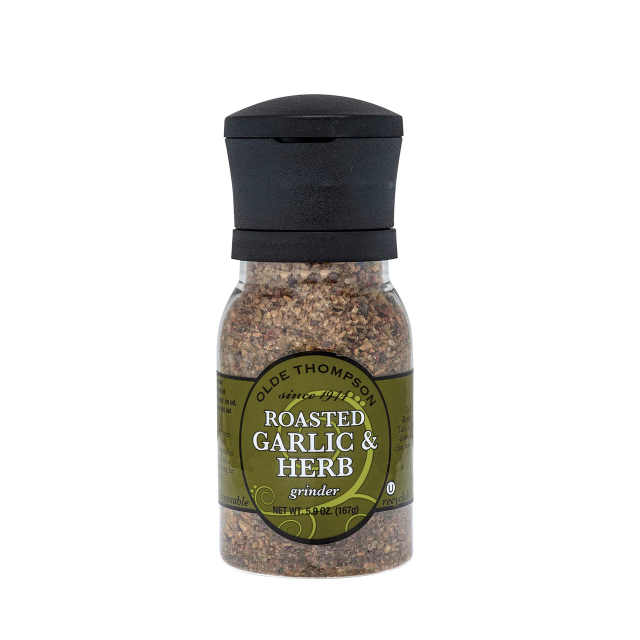 Olde Thompson Roasted Garlic and Herb Grinder, Salt And Spice Blend, 7.6 oz
