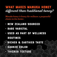 Nature Nate's  Manuka Honey UMF Certified 10+ | MGO 263+ - New Zealand Manuka Honey - All-Natural Sweetener, 13.2 oz Squeeze Bottle