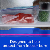 Ziploc Two Gallon Food Storage Freezer Bags, Grip 'n Seal Technology for Easier Grip, Open, and Close, 10 Count Clear