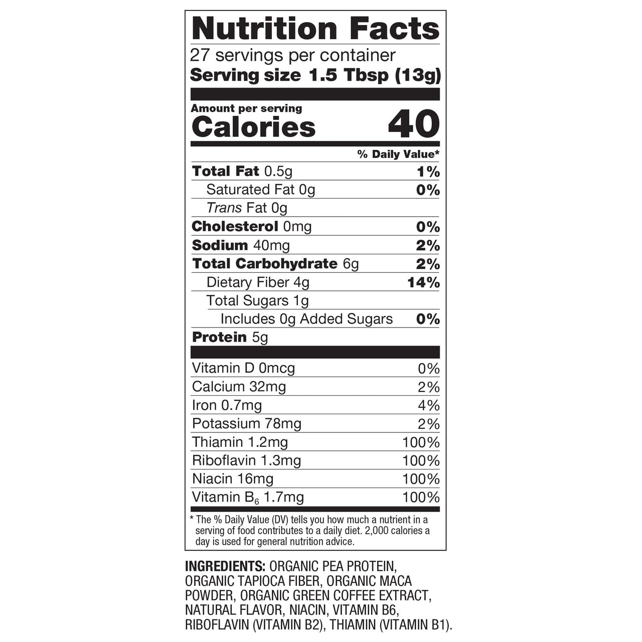 BetterBody Foods Organic Energy Blend, Plant-Based Natural Energy, Gluten-free, Non-GMO, 12.7 Ounces