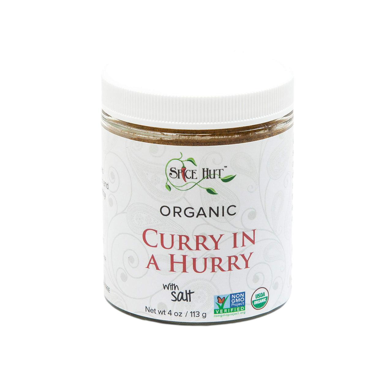 The Spice Hut Organic Curry in a Hurry Seasoning, Quick & Easy Spice Blend for Indian Cooking, with Salt 4 oz