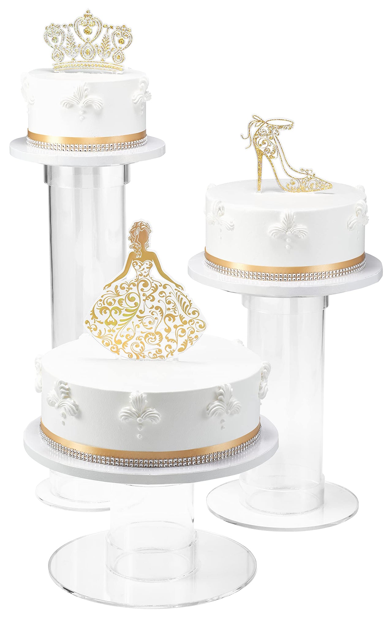 DecoPac QUINCEANERA Cake Decorating Kit, XL-GOLD Cake and Cupcake Toppers for Girls Sweet 15 Birthdays and Parties, Quince Aos