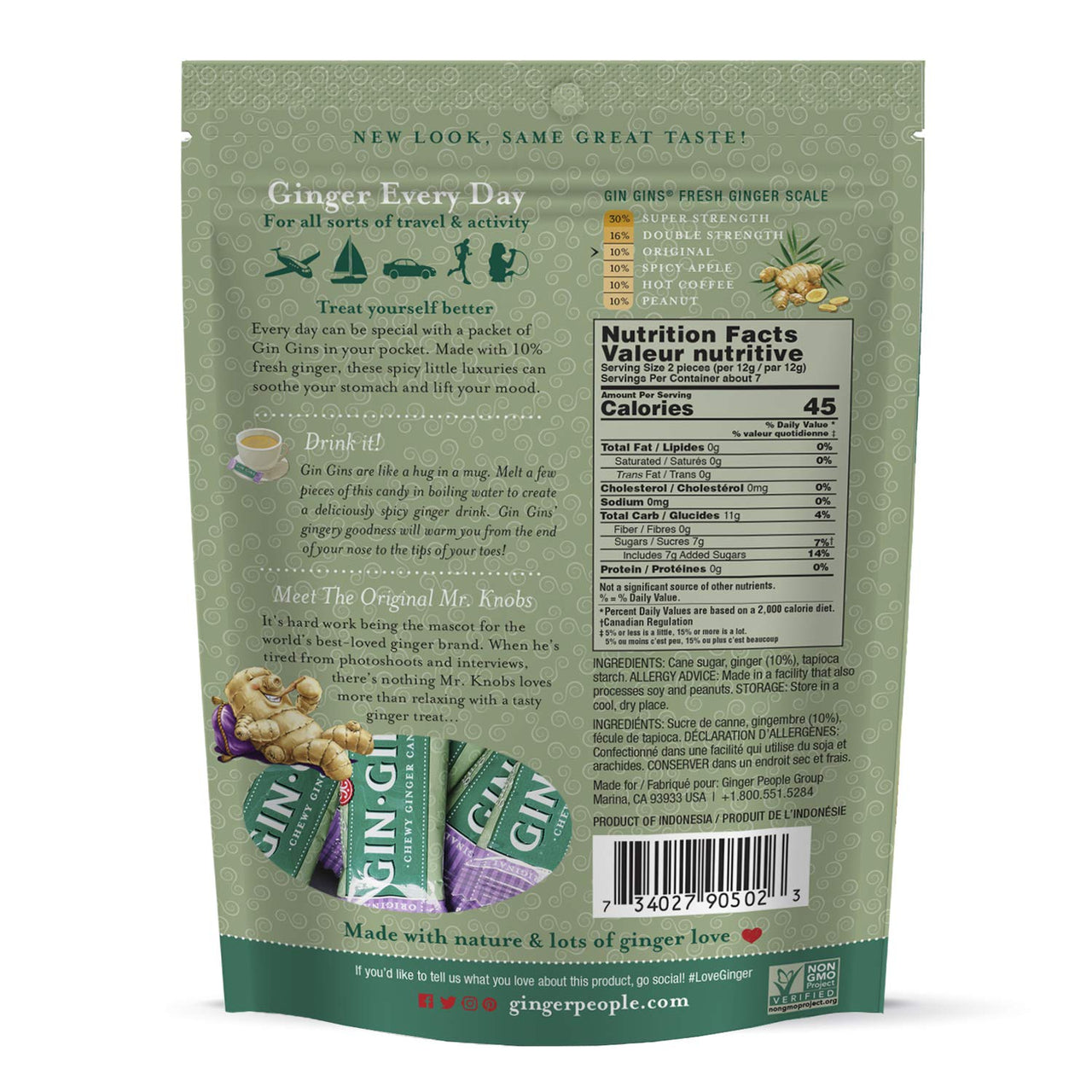Ginger People Original Ginger Chews 3oz Bag