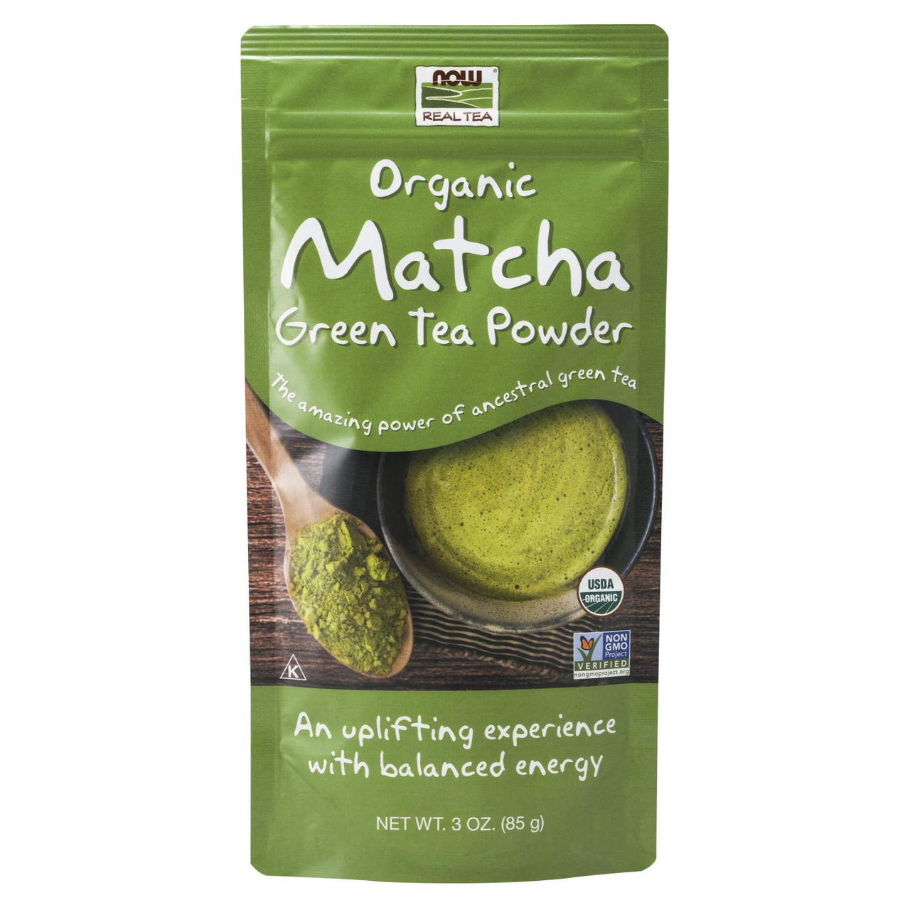 NOW Foods, Certified Organic Matcha Green Tea Powder, Non-GMO Project Verified, 3-Ounce