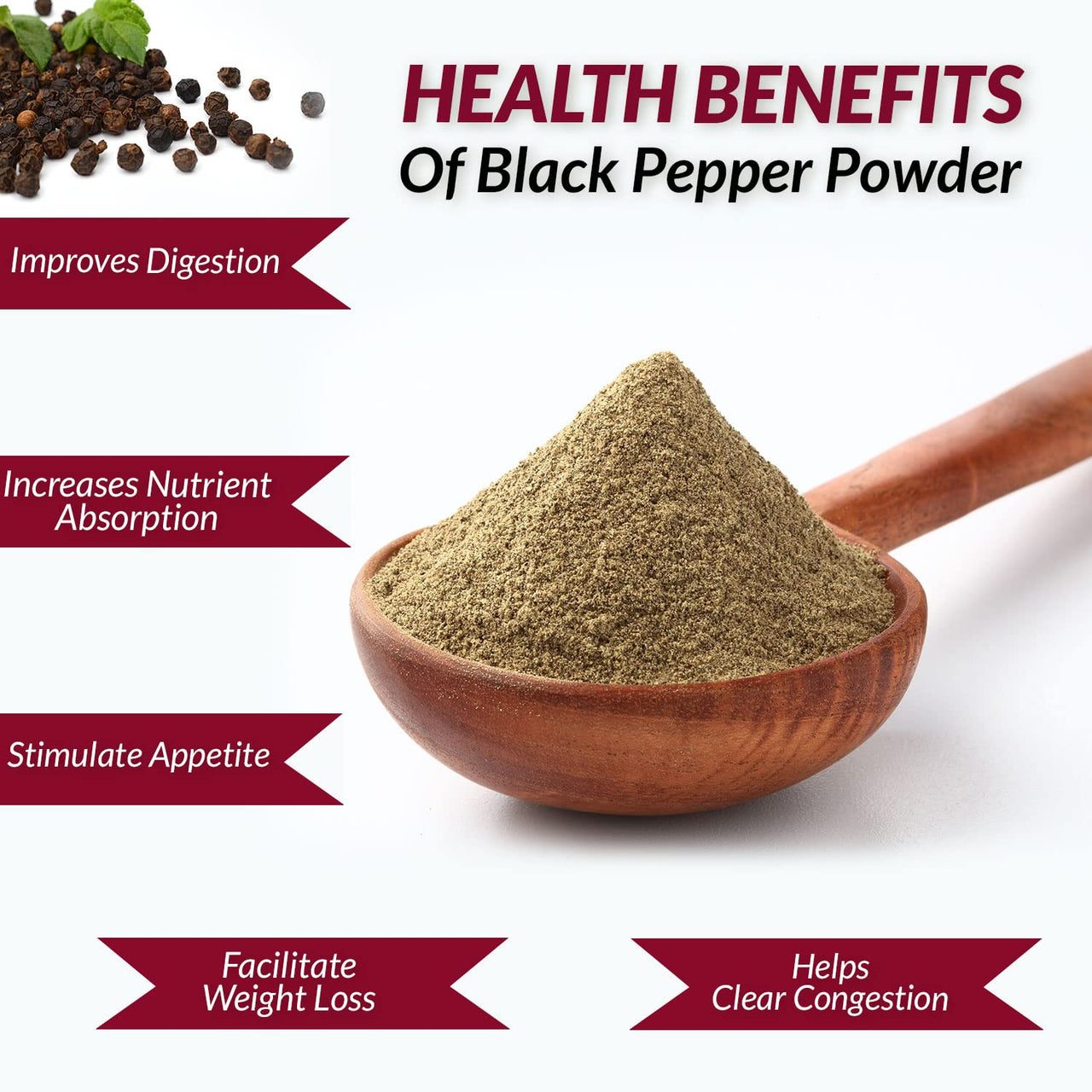 Himalayan Chef Organic Black Pepper Powder - 6.17Oz (175g), Free from Artificial Colors & Additives, Non GMO & Kosher Certified, Pepper Shaker